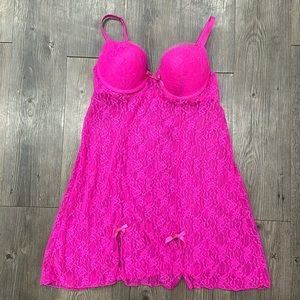 Smart & Sexy Sleepwear Lacy Babydoll Lingerie 36C